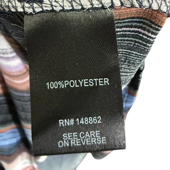 Torrid Button Up  Blouse Size ^ in Blue and Peach - Picture 10 of 12